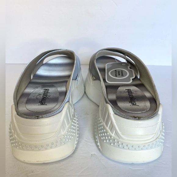 Jeffrey Campbell Silver White Sector Reflective Sport Slide Sandals - NEW - Picture 7 of 7